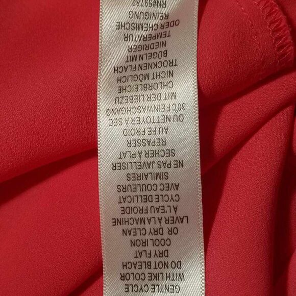 Adrianna Papell Coral Button Down Sleeveless Blouse size Large - Picture 3 of 8